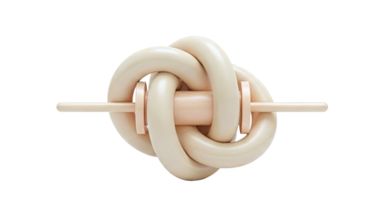 Abstract Interlocking Rings on a Rod