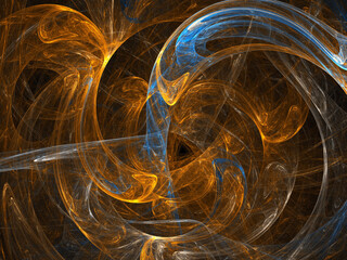 Fractal colored abstract on black background