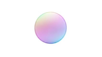 Iridescent Orb with Rainbow Hues