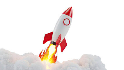 3D Rocket Launching Through Clouds