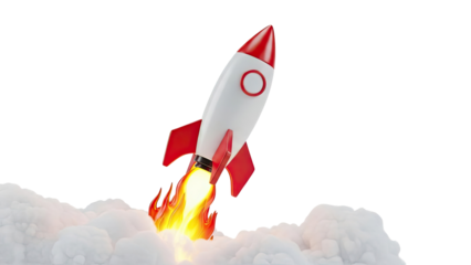 3D Rocket Launching Through Clouds