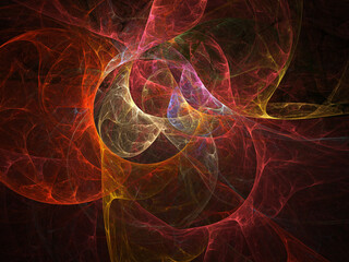 Fractal colored abstract on black background