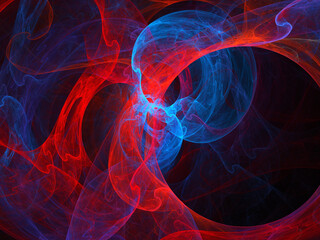 Fractal colored abstract on black background