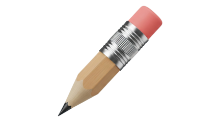 Wooden Pencil with Pink Eraser