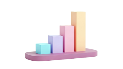 Abstract Bar Chart with Pastel Colors