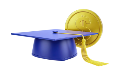 Graduation Cap and Coin