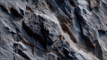 Detailed and realistic stone-textured backdrop mimicking weathered gray slate, with deep fissures, granular details, and cool natural tones