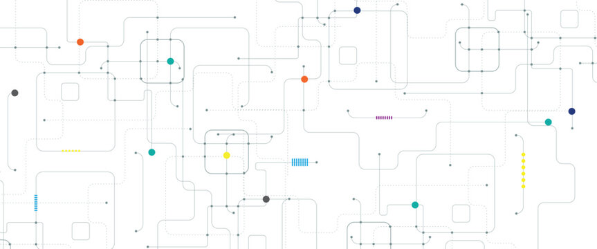 Сircuit board concept or technology system design. Secure cyber background