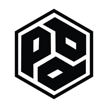 PPP P3 Letter Logo in Abstract Hexagon Cube Style