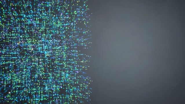 Digital Pixelated Background with Gray Space.
