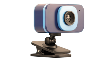 Modern Blue Webcam with Clip Mount