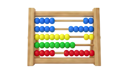 Wooden Abacus with Colored Beads