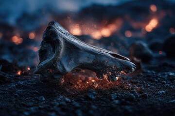 Bone on Volcanic Ground
