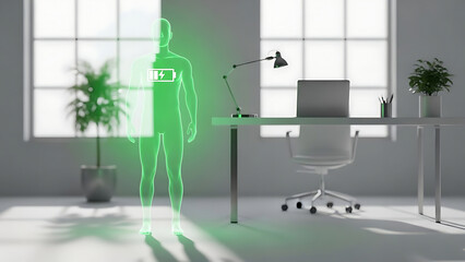 Fototapeta premium Virtual presence in modern office