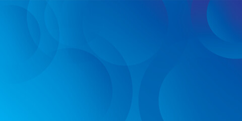 blue abstract background with overlapping transparent circles. Modern and minimal design for creative and digital projects