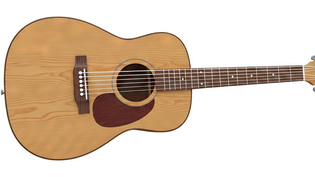 Acoustic Guitar with Light Wood Finish