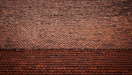brown tiled roof with a repeating wavy pattern