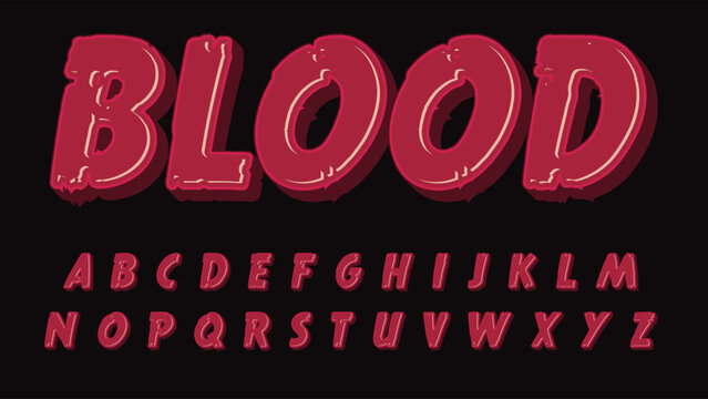 Red Horror Blood Text Effect