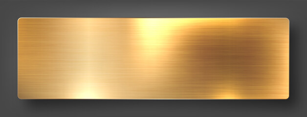 Realistic metal banner. Brushed steel or aluminium plate. Polished metal surface. Old grunge texture with scratches. Vector illustration
