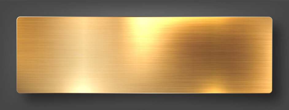 Realistic metal banner. Brushed steel or aluminium plate. Polished metal surface. Old grunge texture with scratches. Vector illustration