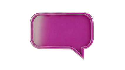 3D Purple Speech Bubble