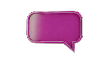 3D Purple Speech Bubble