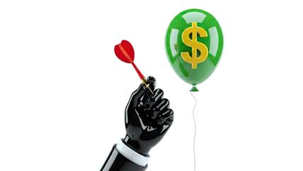 Dart Aimed at Dollar Balloon