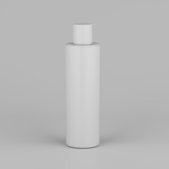 Plastic Shampoo Bottle 3D Model &ndash; Cosmetic Packaging Container, Empty Hair Care Bottle Mockup for Branding, Label Design & Product Visualization