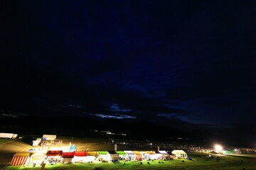 秋田県　夜空と花火