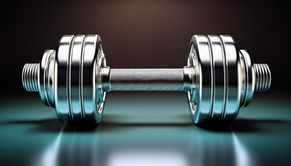 metal dumbbell on isolated background