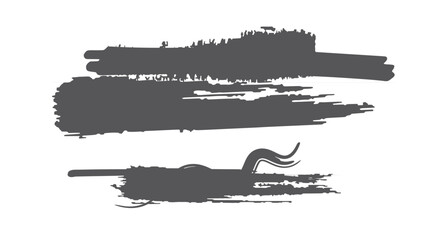 this image displays a collection of abstract black brush strokes arranged horizontally showcasing varying textures and dynamic expressive artistic techniques high quality