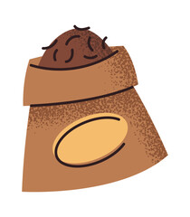 Dried black tea burlap sack