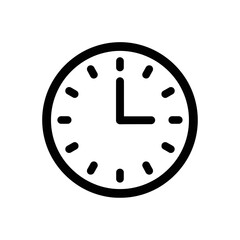 Minimalist Clock Illustration Showing Time on Round Wall Clock