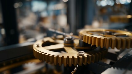 Mechanical clock mechanism in operation, gears turning steadily and evenly, representing accuracy, endurance, and finely tuned engineering processes. cinematic color correction, natural uneven