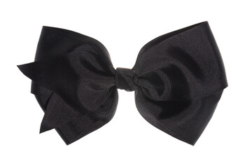 Black bow, isolated on white background