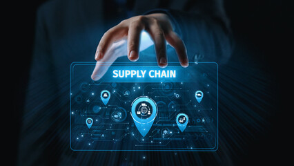 Supply chain processes with data-driven logistics, transportation, and distribution. enhances operations. Supply chain improves efficiency. Supply chain integrates logistics and delivery. Elide