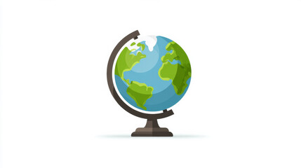 Global exploration and education concept: world globe on stand for travel and learning