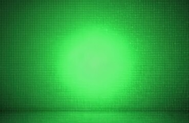 Abstract green pattern with soft light effect. Geometric texture with subtle dot or grid elements creates modern digital art. Simple background.