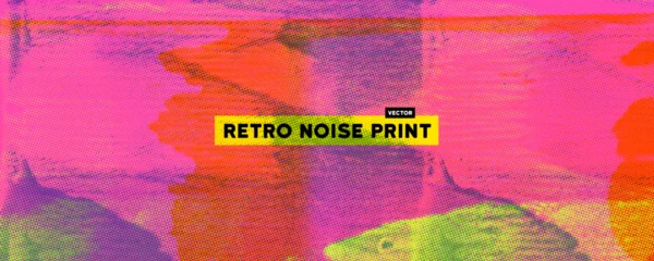 Fototapeten Farbiges Glas Colorful risograph effect print texture with text. Riso overlay punk graffiti background with linocut printmaking. Letterpress bright analog print. Pink punk grunge background with overlay halftone.  © Anastasiia Hevko