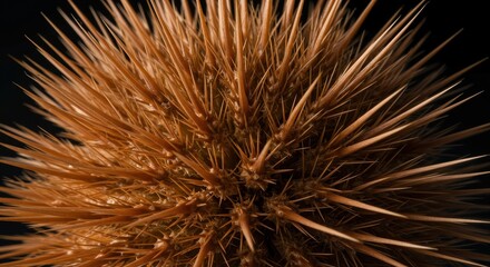 Abstract background image featuring hundreds of sharp, needle-like points and intricate organic texture on a thriving desert flora specimen, spiky, natural, spine