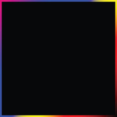Obraz premium Colorful Gradient Border Framing Black Square Background Abstract Graphic Design Element