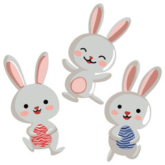 Easter set o of decorations, seamless pattern. Vtctor Easter decorations.Background, elements