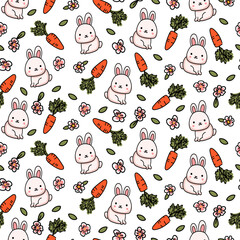 Seamless Easter vector pattern for decoration	