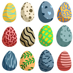 Easter set o of decorations, seamless pattern. Vtctor Easter decorations.Background, elements