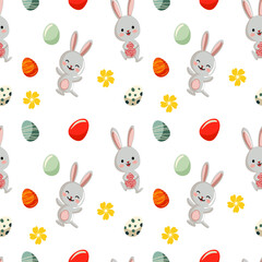 Seamless Easter vector pattern for decoration	