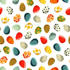 Seamless Easter vector pattern for decoration	
