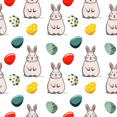 Seamless Easter vector pattern for decoration	