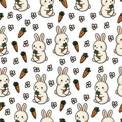 Seamless Easter vector pattern for decoration	