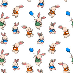 Seamless Easter vector pattern for decoration	