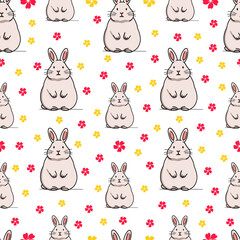 Seamless Easter vector pattern for decoration	